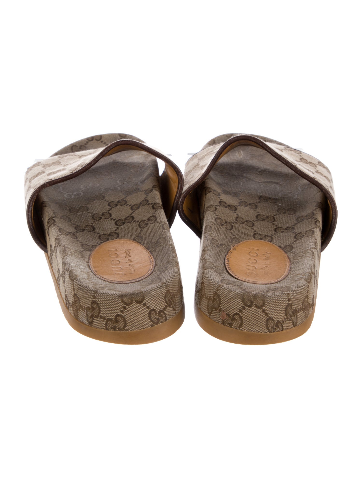 Gucci Canvas Printed Slides